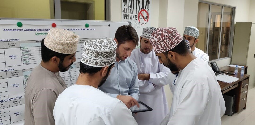 Prysmian conducts Asset Management Training at Oman Cables’ Advanced Testing Lab.